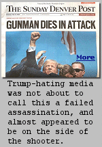 The seething hatred of Donald Trump knows no limits, some reporting the assassination attempt as an ''incident'' or that he ''fell down at a rally''. The far-left knows the party will be over if President Trump returns to the White House and will do anything to stop him.